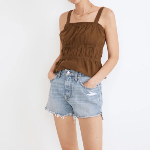 Madewell Relaxed Denim Shorts in Madera Wash: Side-Slit Edition - Picture 1 of 7